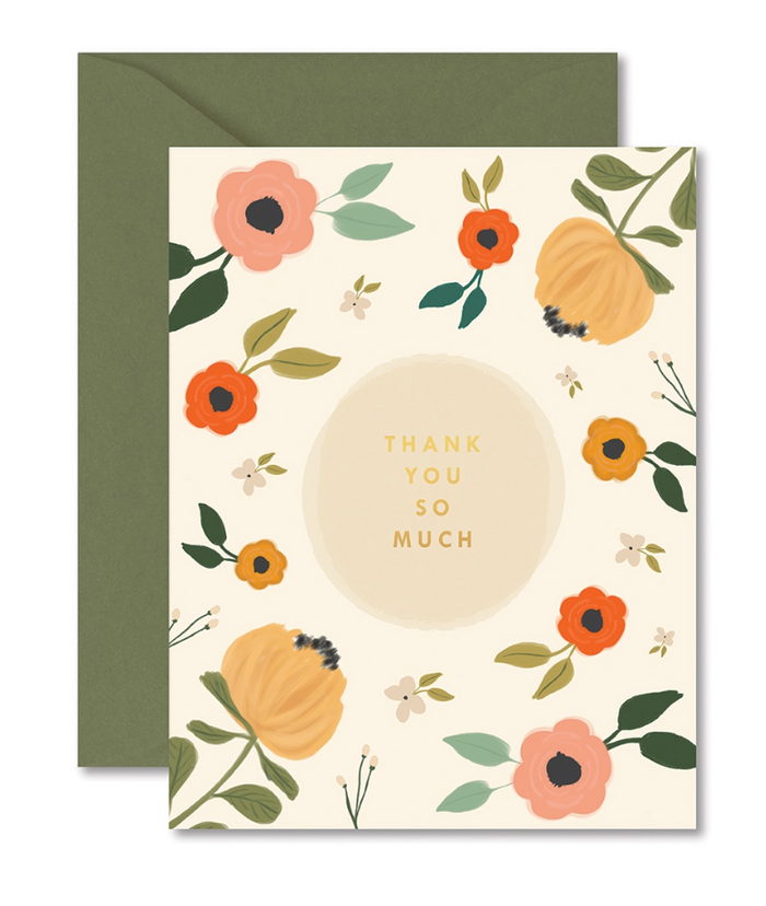 Blooming Thank You So Much Card