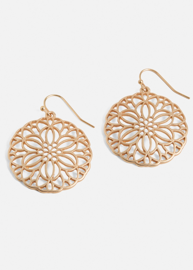 Gold Blooming Floral Earrings