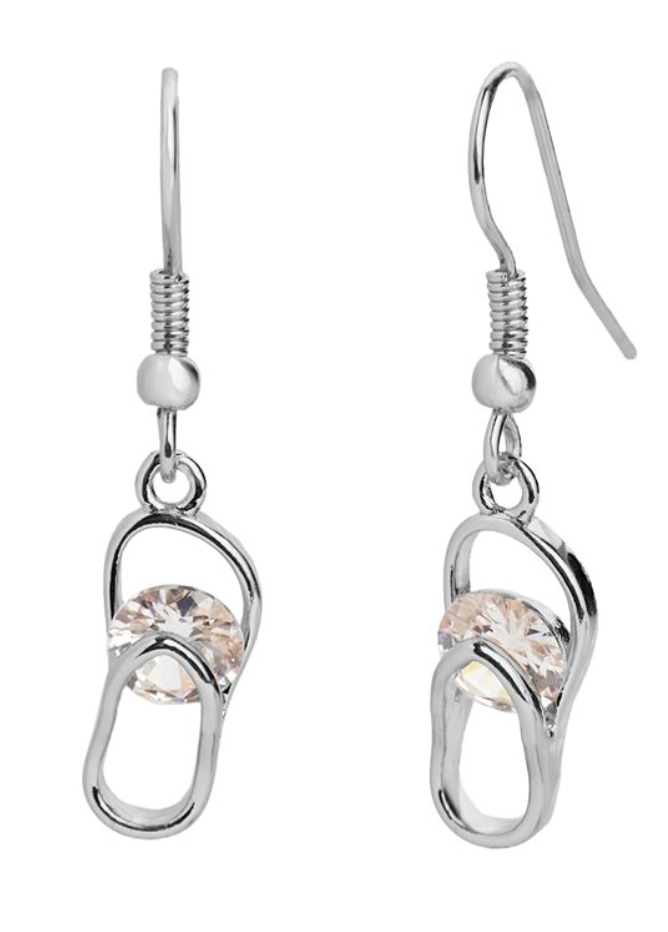 Crystal Flip Flop Earrings