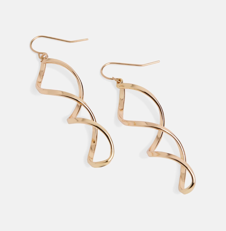 Sleek Twist Dangle Earrings