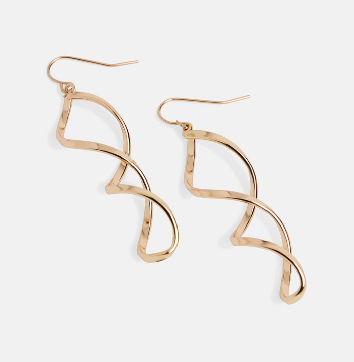 Sleek Twist Dangle Earrings