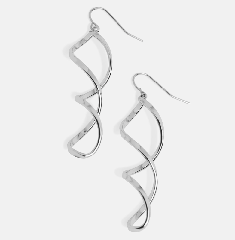 Sleek Twist Dangle Earrings