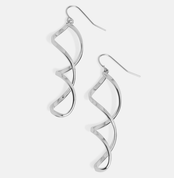 Sleek Twist Dangle Earrings
