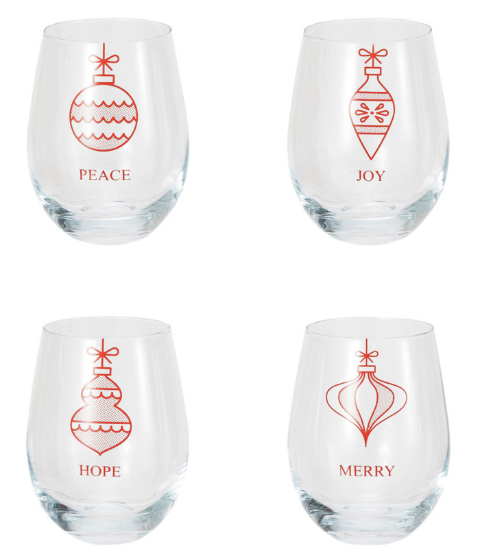 Ornament Stemless Wine Glass
