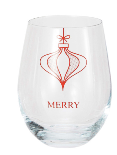 Ornament Stemless Wine Glass