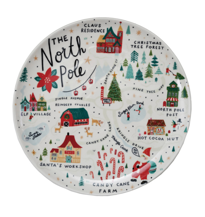 North Pole Stoneware Plate