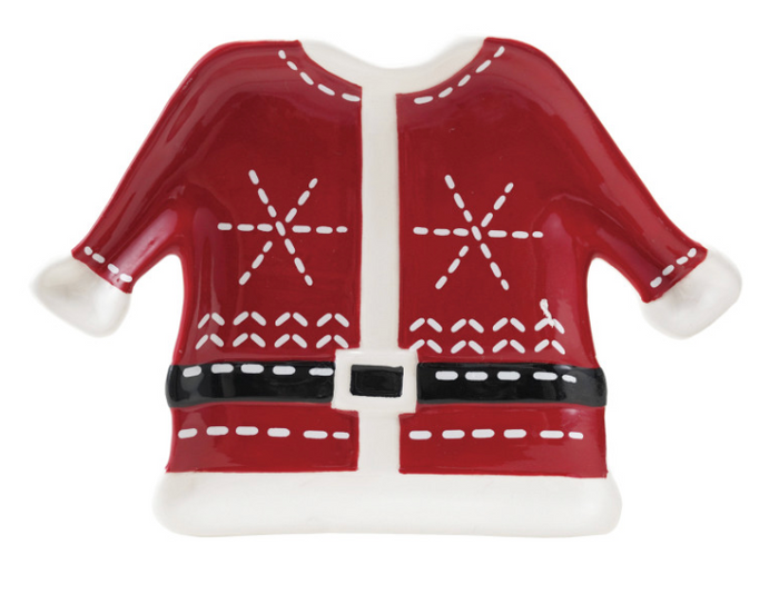 Santa Coat Shaped Plate