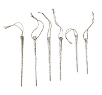 Mercury Glass Icicle Ornaments