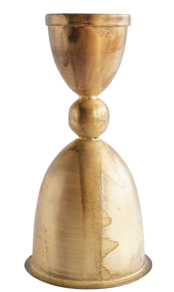 Distressed Brass Taper Holder