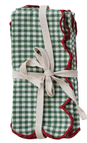 Set of 4 Scalloped Napkins