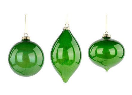 Emerald Spun Glass Ornament