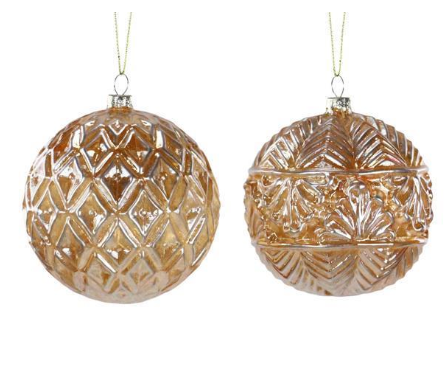 Metallic Glass Ball Ornament
