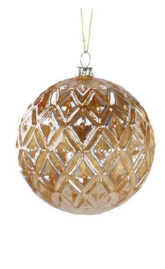 Metallic Glass Ball Ornament