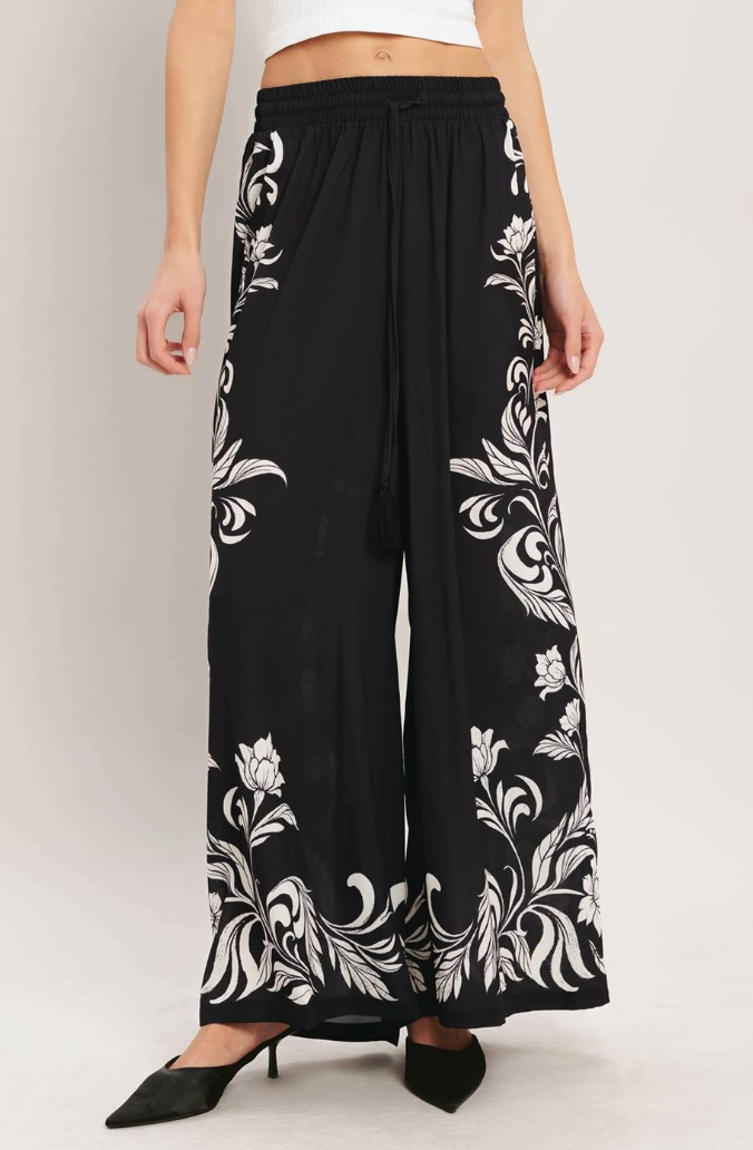 Black and White Print Pant