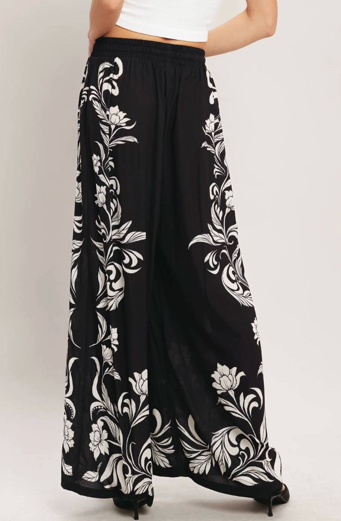 Black and White Print Pant