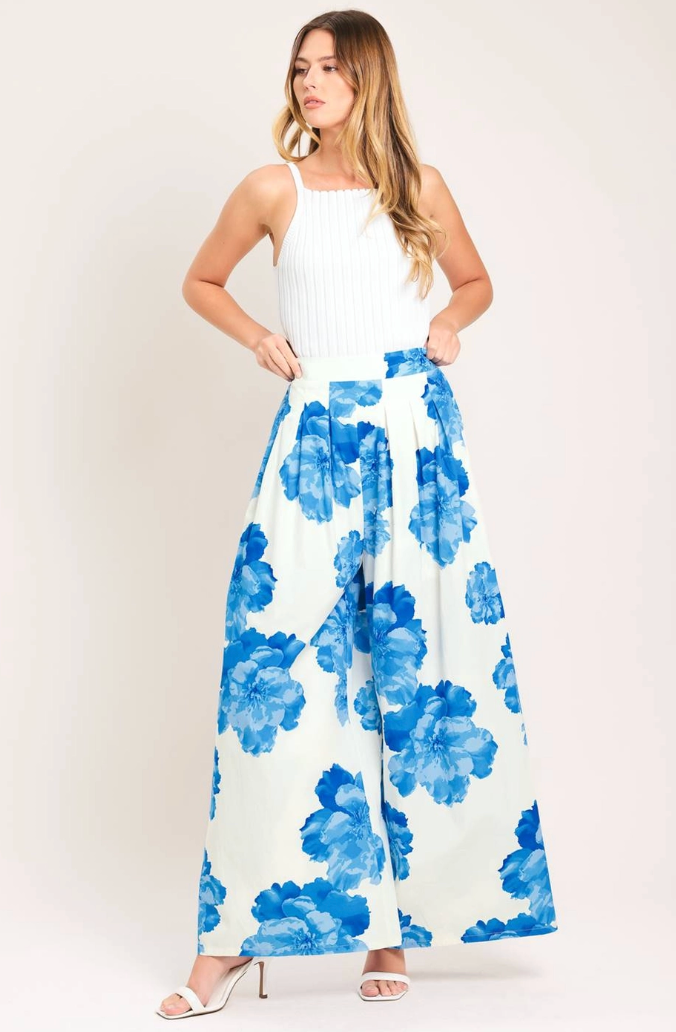 Blue Floral Pant