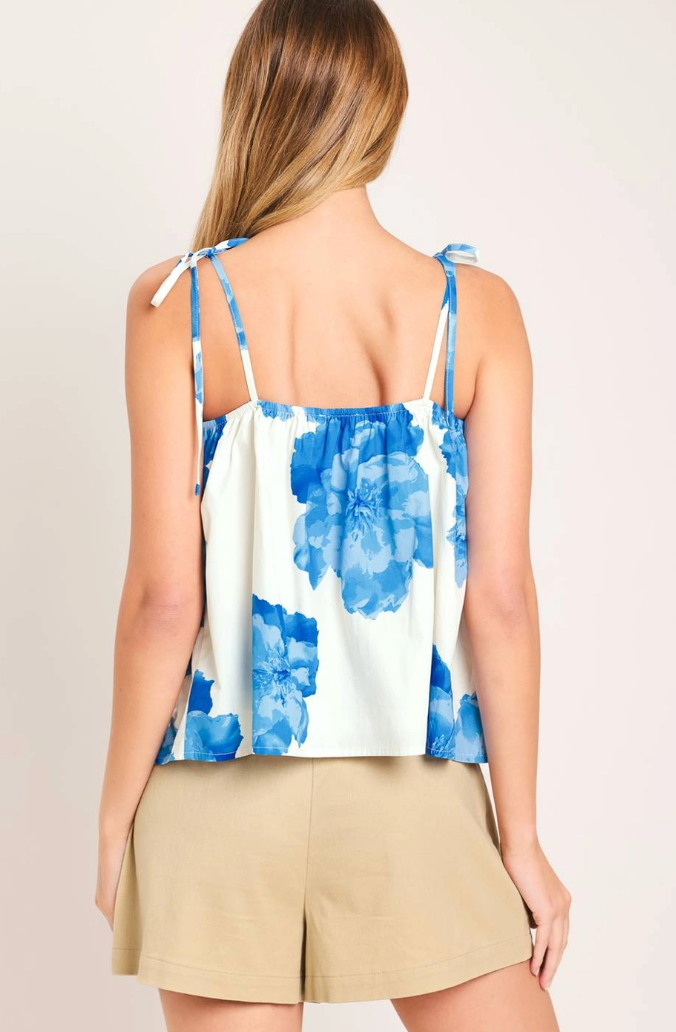 Blue Floral Top