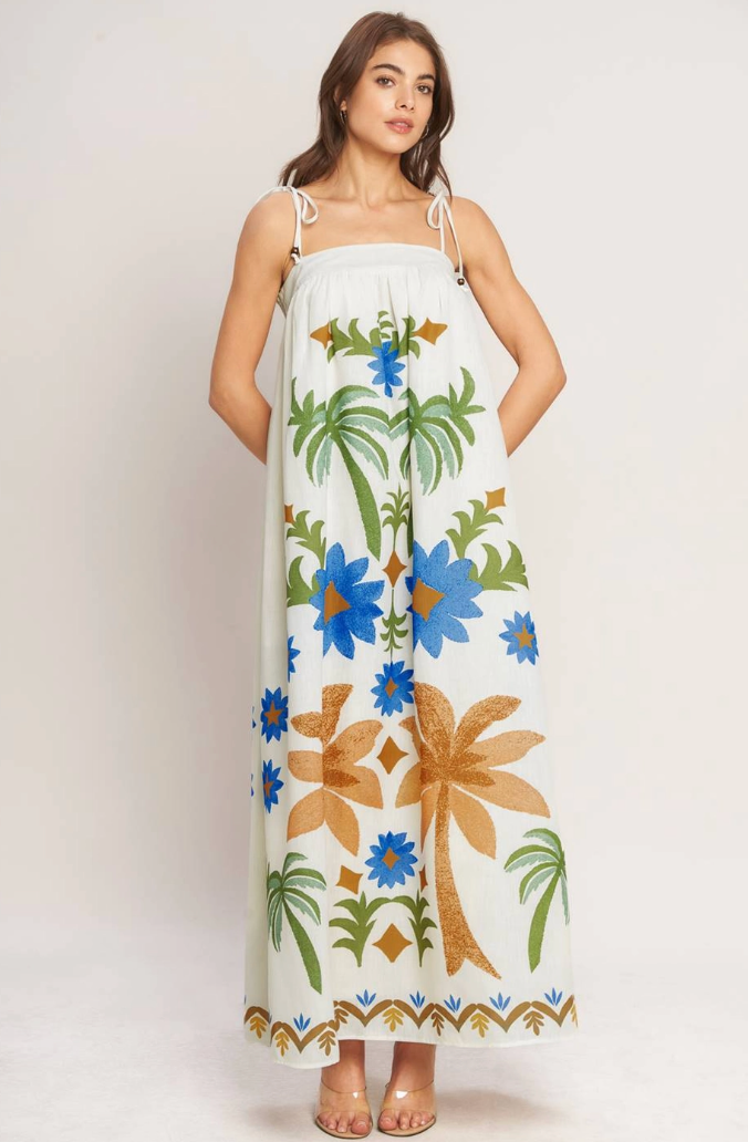 Printed Woven Maxi Dress