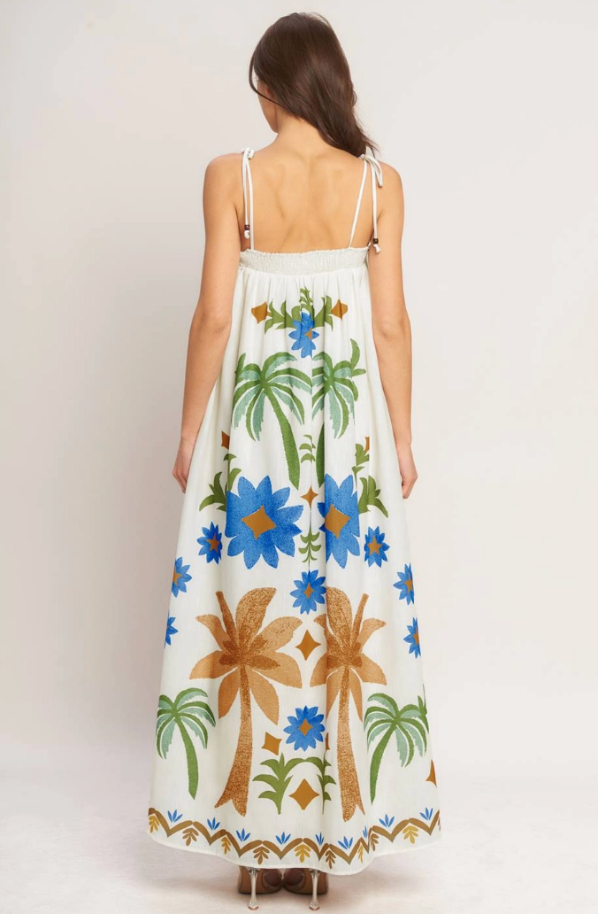 Printed Woven Maxi Dress