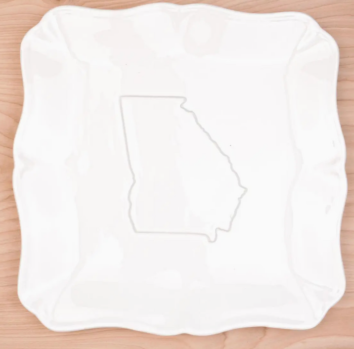 Georgia Embossed Square Platter