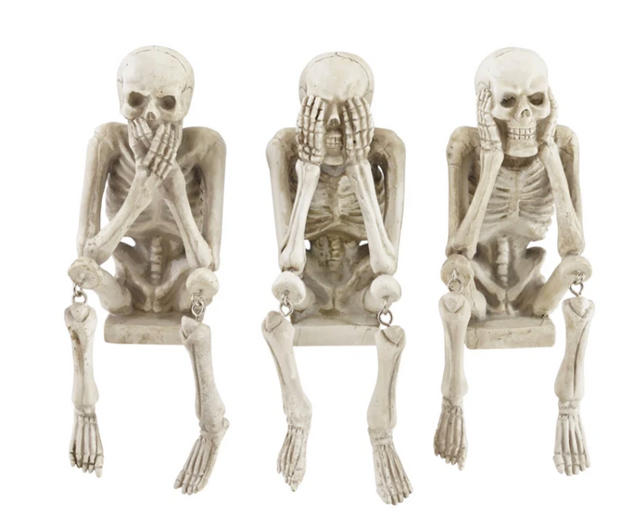 See/Hear/Speak No Evil Skeletons