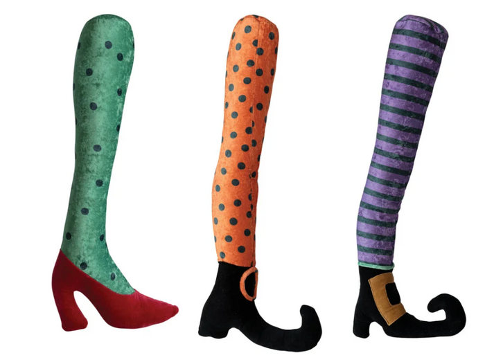 Witch Leg with Shoe Pillow