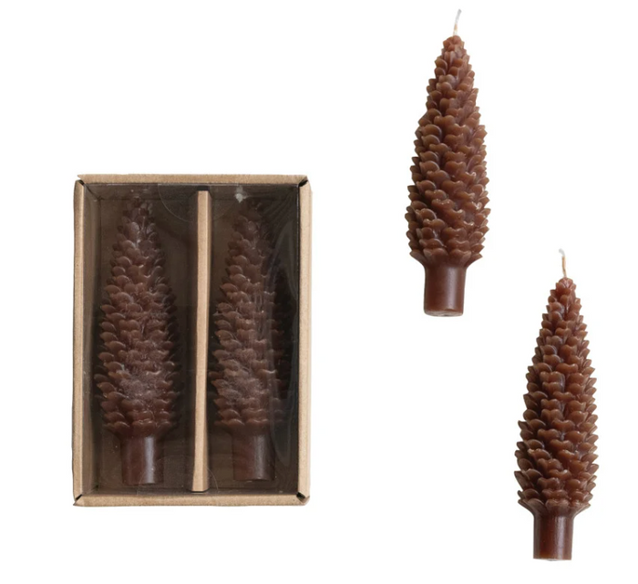 Pinecone Taper Candles