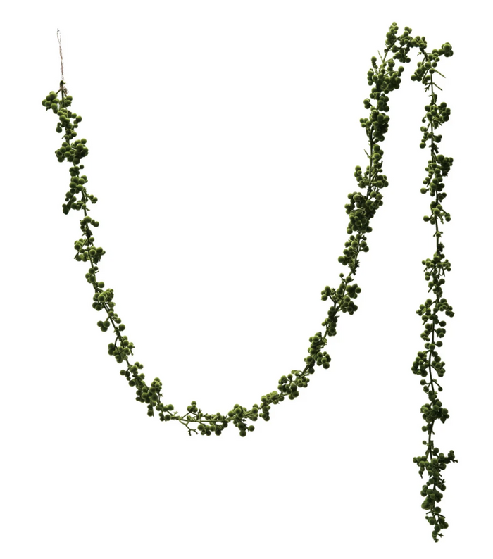 Flocked Foam Ball Garland