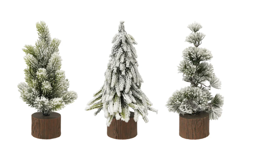 Tree with Wood Base