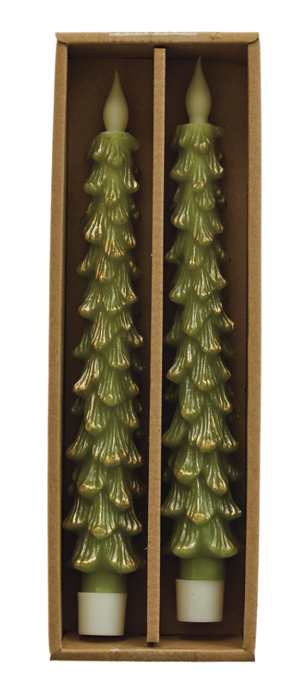 Flameless LED Tree Taper Candles
