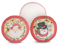 Coming to Town Round Pillow