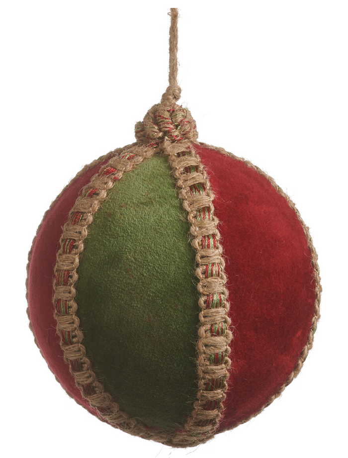 Red and Green Velvet Ball