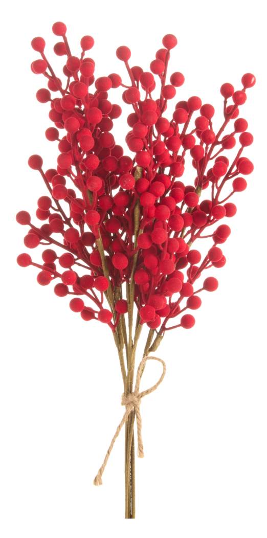 Flocked Red Berry Bundle