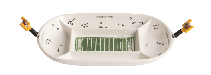 Divided Football Field Platter Set