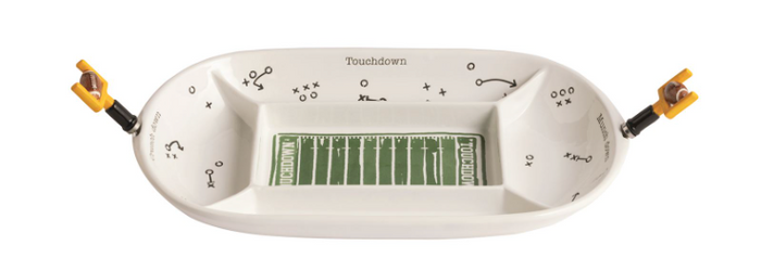 Divided Football Field Platter Set