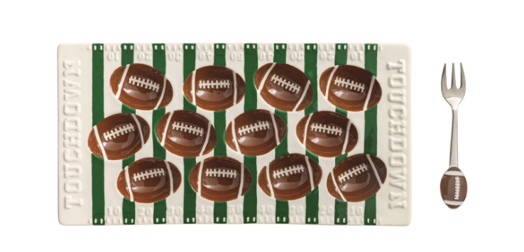 Football Field Deviled Egg Tray Set