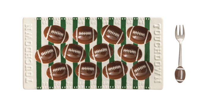 Football Field Deviled Egg Tray Set