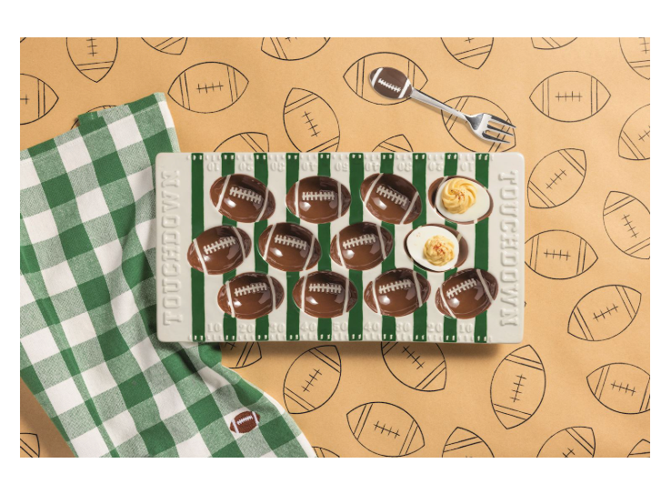 Football Field Deviled Egg Tray Set