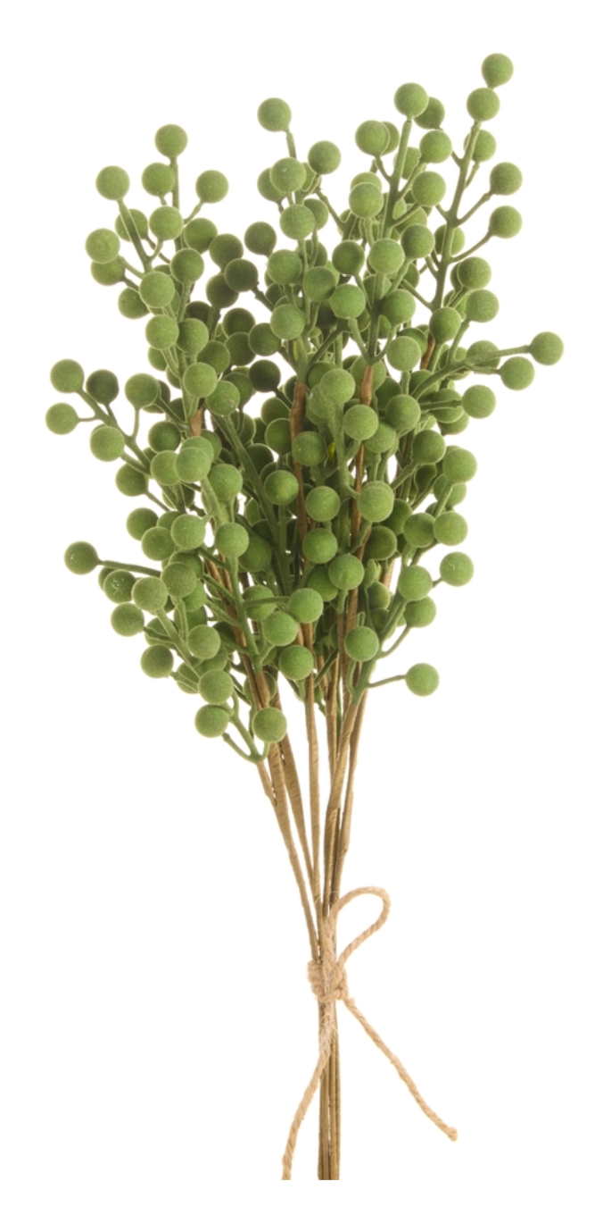 Flocked Green Berry Bundle