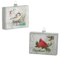 Frosted Bird Ornament