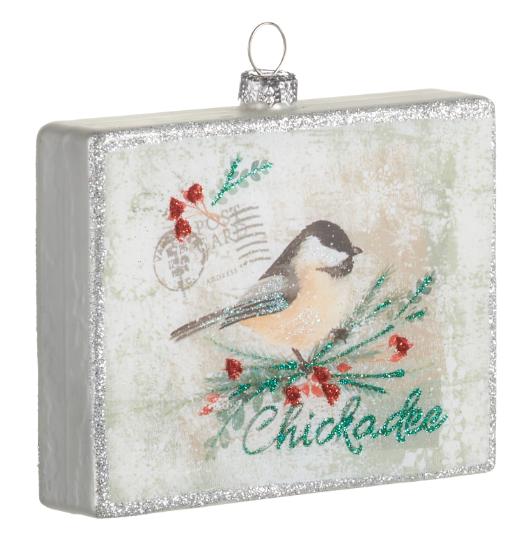 Frosted Bird Ornament