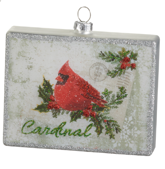 Frosted Bird Ornament