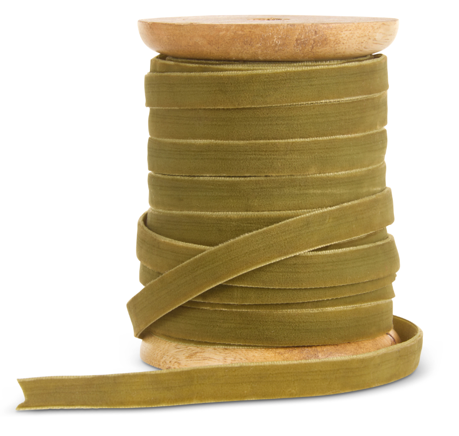 Olive Velvet Ribbon