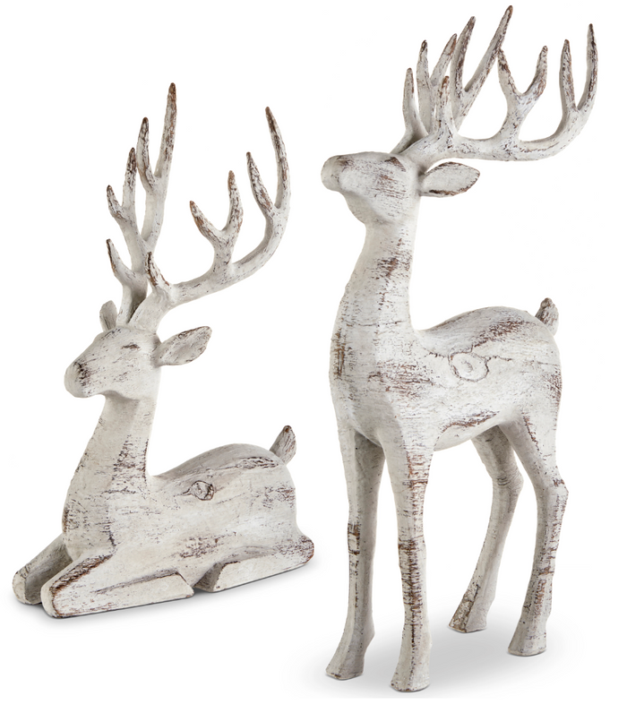 White Resin Deer