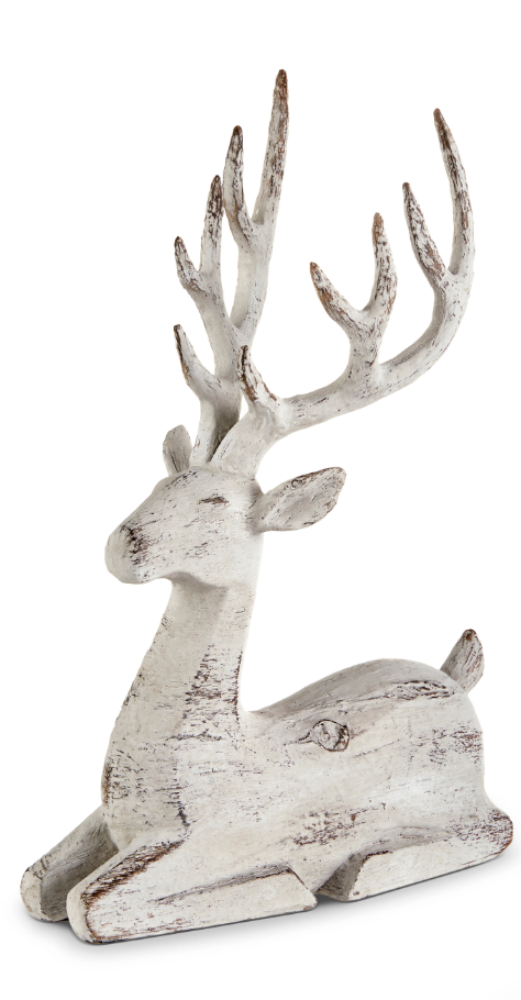 White Resin Deer