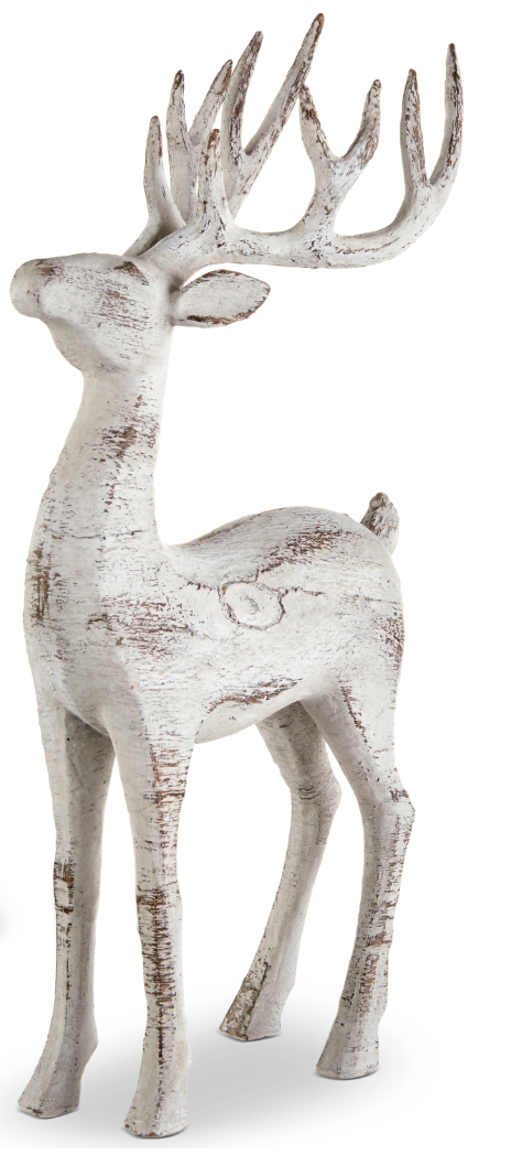White Resin Deer