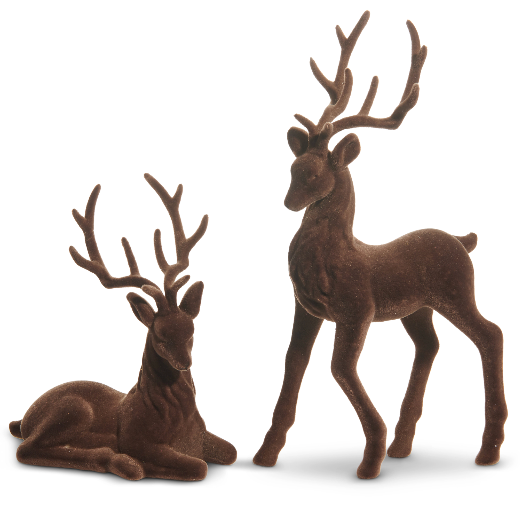 Brown Flocked Deer