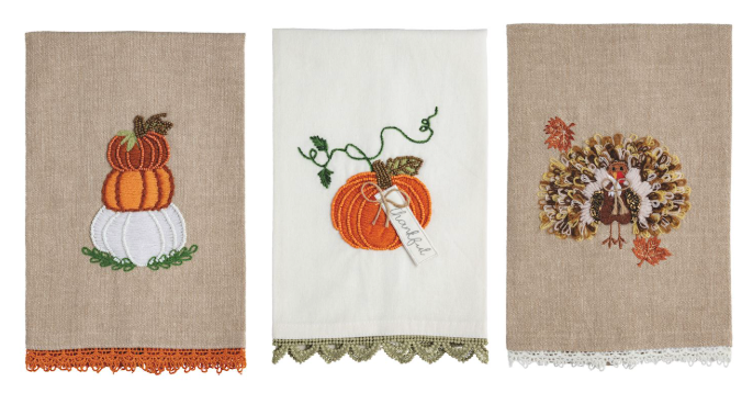 Beaded Embroidery Gather Towels