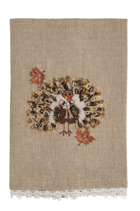 Beaded Embroidery Gather Towels