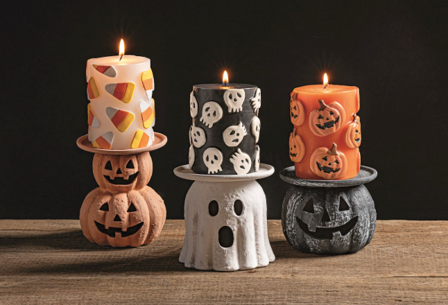 Halloween Pillar Candles